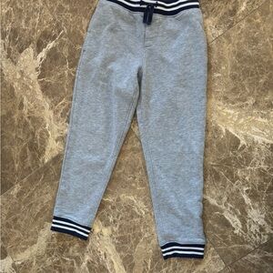 Janie and Jack Kids Gray Joggers with Navy Accents
